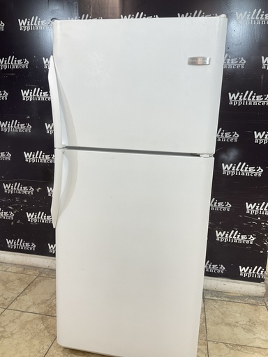 [98904] Frigidaire Used Refrigerator Top and Bottom 30x68 1/2” (White) 