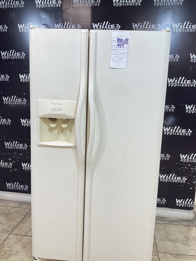[98878] Frigidaire Used Refrigerator Side by Side 36x68 1/2” (Bisque) 