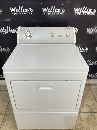 [98946] Whirlpool Used Electric Dryer 220volts (30 AMP) 27inches {3 prong} (White) 