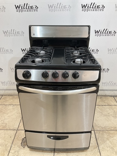 [98930] Ge Used Natural Gas Stove 24inches (Stainless Steel) 
