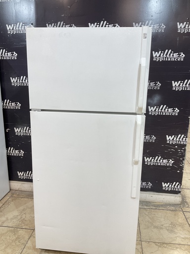 [98957] Ge Used Refrigerator Top and Bottom 28x61 1/2” (White) 