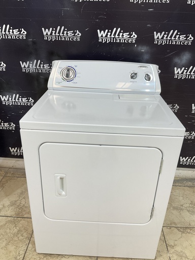 [98958] Whirlpool Used Electric Dryer 220volts (30 AMP) 29inches {no cord} (White) 