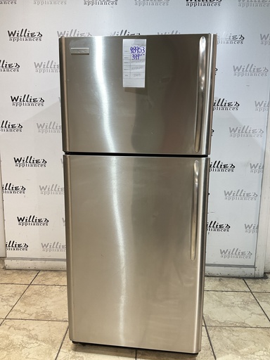 [98953] Frigidaire Used Refrigerator Top and Bottom 30x68 (Stainless Steel)
