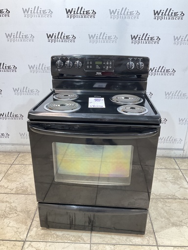 [98977] Kenmore Used Electric Stove 220volts (40/50 AMP) 30inches {3 prong} (Black) 