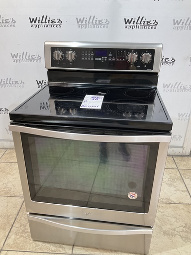 [98963] Whirlpool Used Electric Stove 220volts (40/50 AMP) 30inches {no cord} (Stainless Steel) 