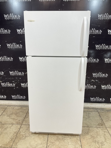 [98969] Frigidaire Used Refrigerator Top and Bottom 28x64 1/2” (White) 