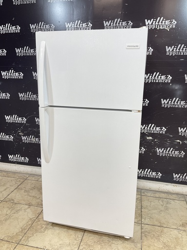 [98978] Frigidaire Used Refrigerator Top and Bottom 28x59 1/2” (White) 