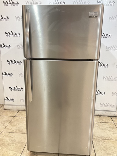 [98972] Frigidaire Used Refrigerator Top and Bottom 30x65 1/2” (Stainless Steel) 