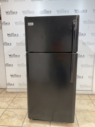 [98971] Frigidaire Used Refrigerator Top and Bottom 30x65 1/2” (Black) 