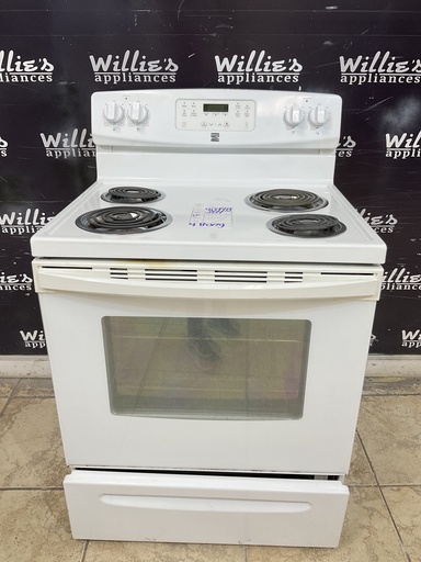 [98998] Kenmore Used Electric Stove 220volts (40/50 AMP) 30inches {4 prong} (White) 