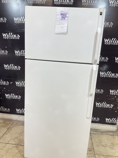 [99017] Hotpoint Used Refrigerator Top and Bottom 28x67 (White)