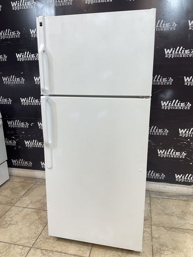 [99026] Hotpoint Used Refrigerator Top and Bottom 28x64 1/2” (White) 