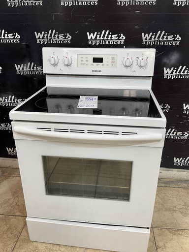 [99001] Samsung Used Electric Stove 220volts (40/50 AMP) 30inches {no cord} (White) 