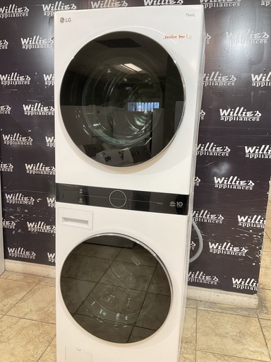 [99020] Lg Used Electric Set Unit Stackable (Ventless Dryer) 220volts (30 AMP) 27x74 {4 prong} (White)
