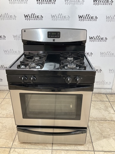 [99055] Kenmore Used Natural Gas Stove 30inches (Stainless Steel) 