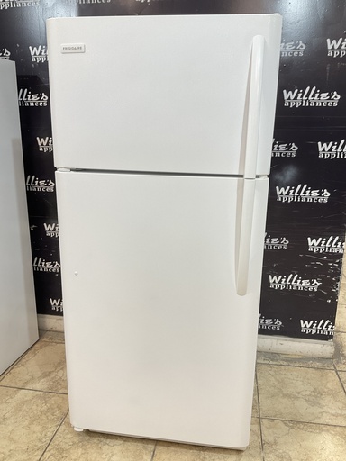 [99031] Frigidaire Used Refrigerator Top and Bottom 30x65 1/2” (White) 