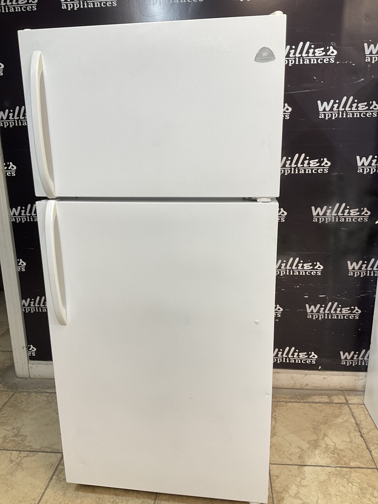 White Westinghouse Used Refrigerator Top and Bottom 30x65 1/2” (White) 