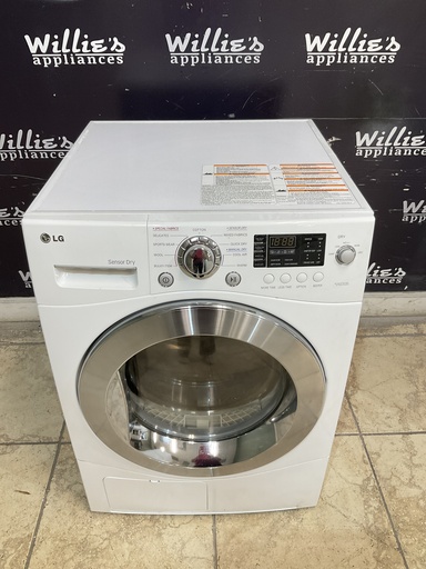 [99050] Lg Used Electric Dryer 220volts (30 AMP) 23 1/2” {3 prong} (White) 
