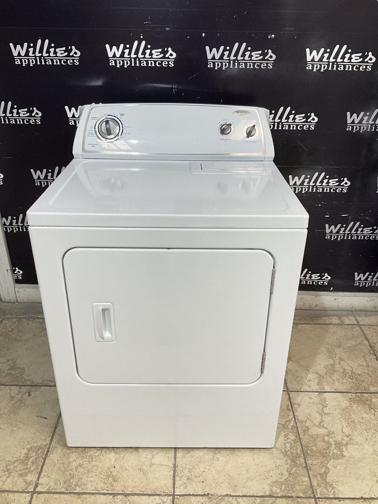 Whirlpool Used Electric Dryer 220volts (30 AMP) 29inches {no cord} (White) 