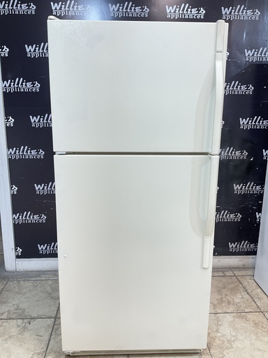 [99044] Kenmore Used Refrigerator Top and Bottom 30x65 1/2” (Bisque) 