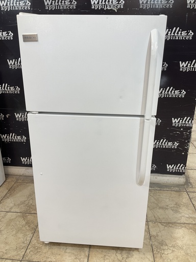 [99076] Frigidaire Used Refrigerator Top and Bottom 28x59 1/2” (White) 