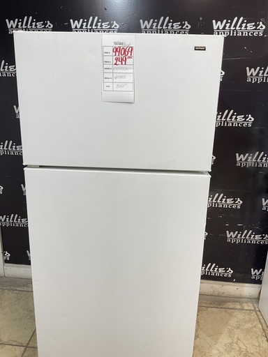 [99069] Hotpoint Used Refrigerator Top and Bottom 28x61 1/2” (White) 