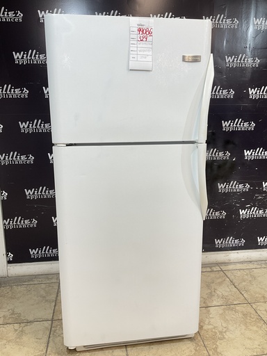 [99086] Frigidaire Used Refrigerator Top and Bottom 30x68 1/2” (White) 