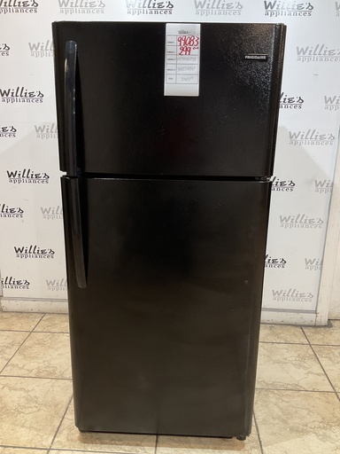 [99083] Frigidaire Used Refrigerator Top and Bottom 30x65 1/2” (Black) 