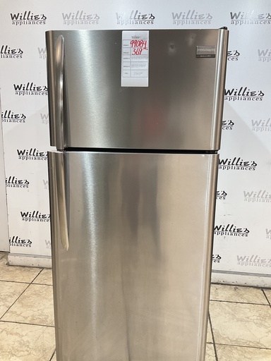 [99084] Frigidaire Used Refrigerator Top and Bottom 30x65 1/2” (Stainless Steel)