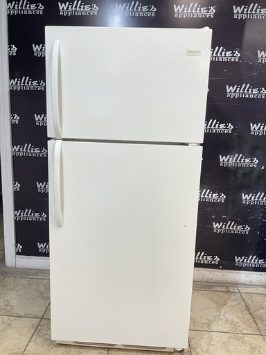 [99102] Frigidaire Used Refrigerator Top and Bottom 28x64 1/2” (Bisque) 