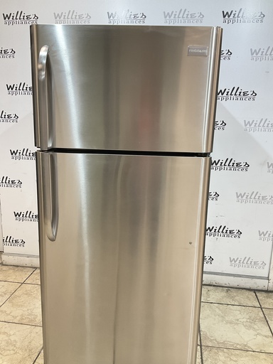 [99101] Frigidaire Used Refrigerator Top and Bottom 30x65 1/2” (Stainless Steel) 