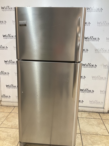 [99100] Frigidaire Used Refrigerator Top and Bottom 30x68 1/2’ (Stainless Steel) 