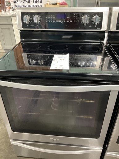[99129] Whirlpool Used Electric Stove 220volts (40/50 AMP) 30inches {no cord} (Stainless Steel) 