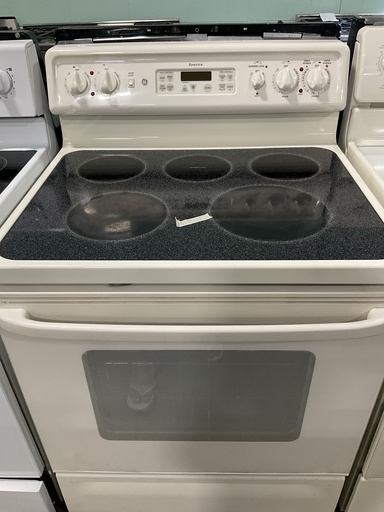 [99158] Ge Used Electric Stove 220volts (40/50 AMP) 30inches (Bisque) 