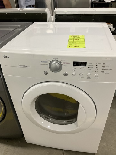 [99135] Lg Used Electric Dryer 220volts (30 AMP) 27inches {no cord} (White) 