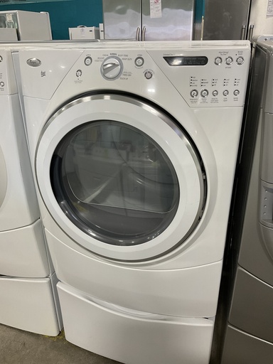 [98757] Whirlpool Used Electric Dryer 220volts (30 AMP) 27inches (White) 