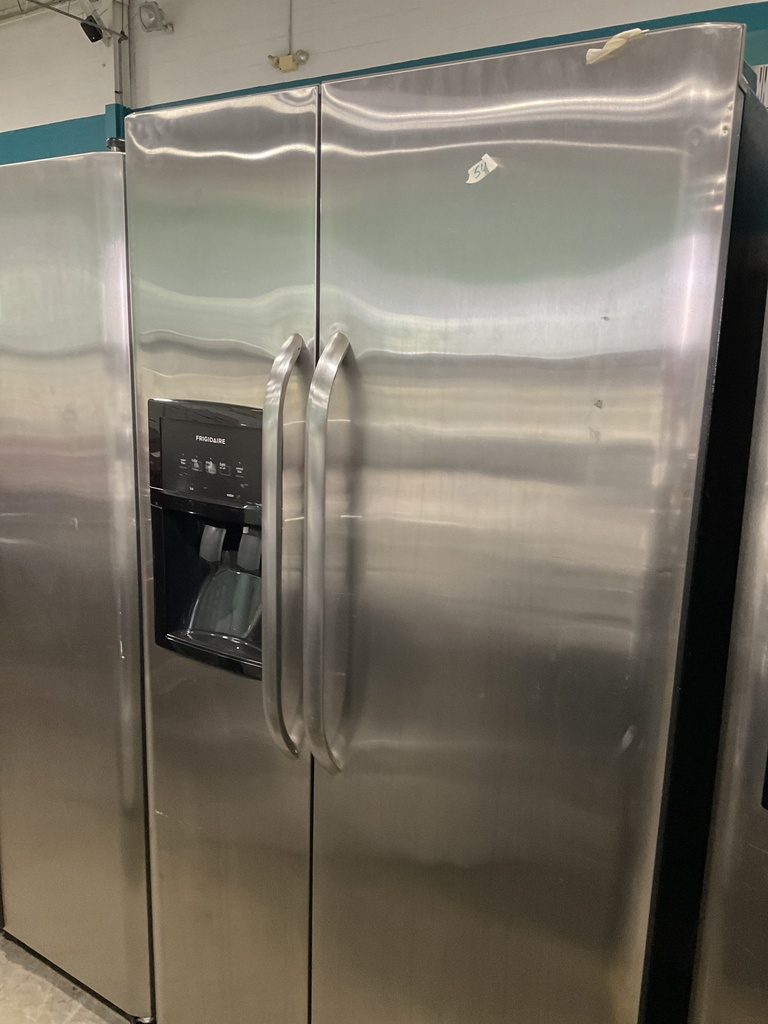 Frigidaire Used Refrigerator Side by Side 36x69 1/2” (Stainless Steel) 