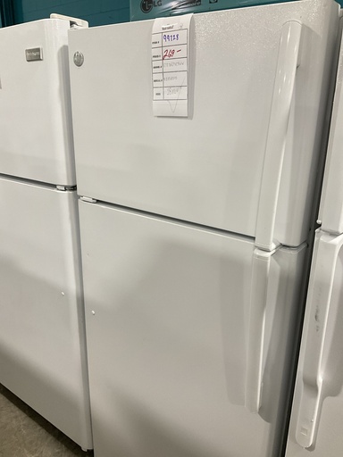 [99128] Ge Used Refrigerator Top and Bottom 28x64 1/2” (White) 