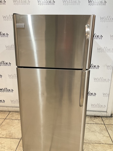[99151] Frigidaire Used Refrigerator Top and Bottom 30x65 1/2” (Stainless Steel) 