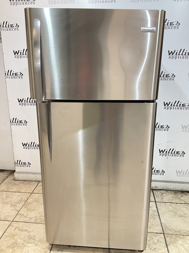 [99152] Frigidaire Used Refrigerator Top and Bottom 30x65 1/2” (Stainless Steel) 