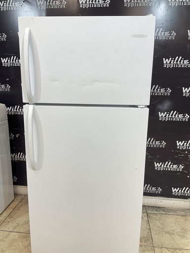 [99143] Frigidaire Used Refrigerator Top and Bottom 30x65 1/2” (White) 