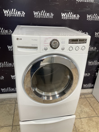 [99159] Lg Used Electric Dryer 220volts (30 AMP) 27inches {3 prong} (White) 