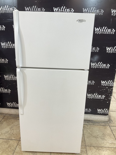 [99166] Whirlpool Used Refrigerator Top and Bottom 28x62 (White) 