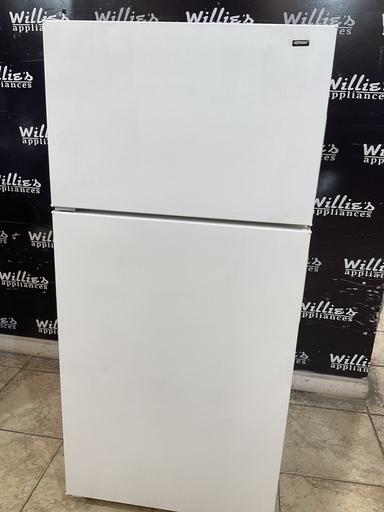[99165] Hotpoint Used Refrigerator Top and Bottom 28x61 1/2” (White) 