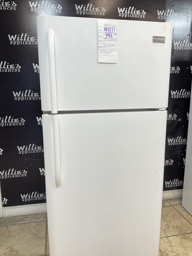 [99171] Frigidaire Used Refrigerator Top and Bottom 30x65 1/2” (White) 