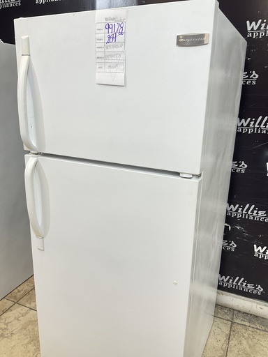 [99178] Frigidaire Used Refrigerator Top and Bottom 28x64 1/2” (White) 