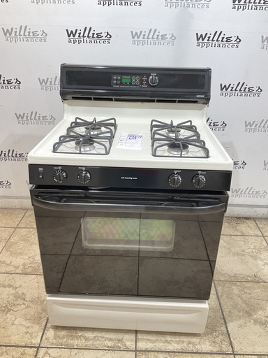 [99169] Hotpoint Used Natural Gas Stove 39inches (Bisque/Black) 