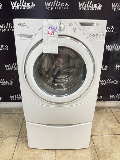 [99186] Whirlpool Used Washer Front- load 27inches (White) 