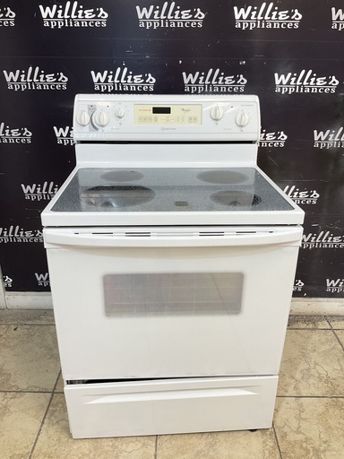 [99208] Whirlpool Used Electric Stove 220volts (40/50 AMP) 30inches {no cord} (White)