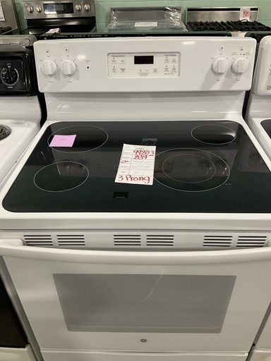 [99203] Ge Used Electric Stove 220volts (40/50 AMP) 30inches {3 prong} (White) 